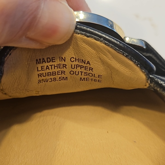 Michael Kors black Signature Ballet Flats with gold emblem. Size 8M. - Picture 6 of 9